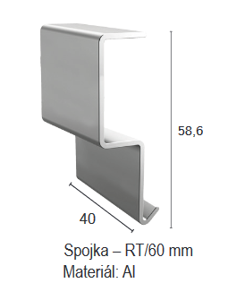 Spojka "NT60" (šedá RAL 7035)
