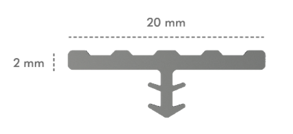 Antivibrační gumová páska | řez – délka 1000 mm