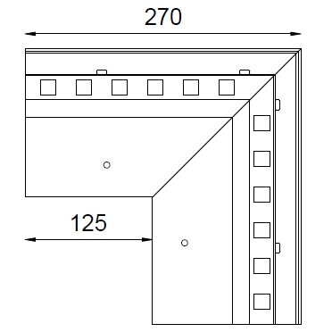 Terasová lišta "PR20" - vnější roh