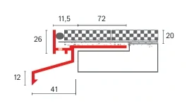 Balkonová lišta OKAP PLUS, hnědý RAL 8028, délka 2500 mm