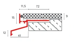 Balkonová lišta OKAP, hnědý RAL 8028, délka 2500 mm