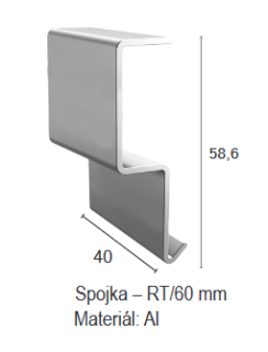 Terasový profil "NT60"  - spojka